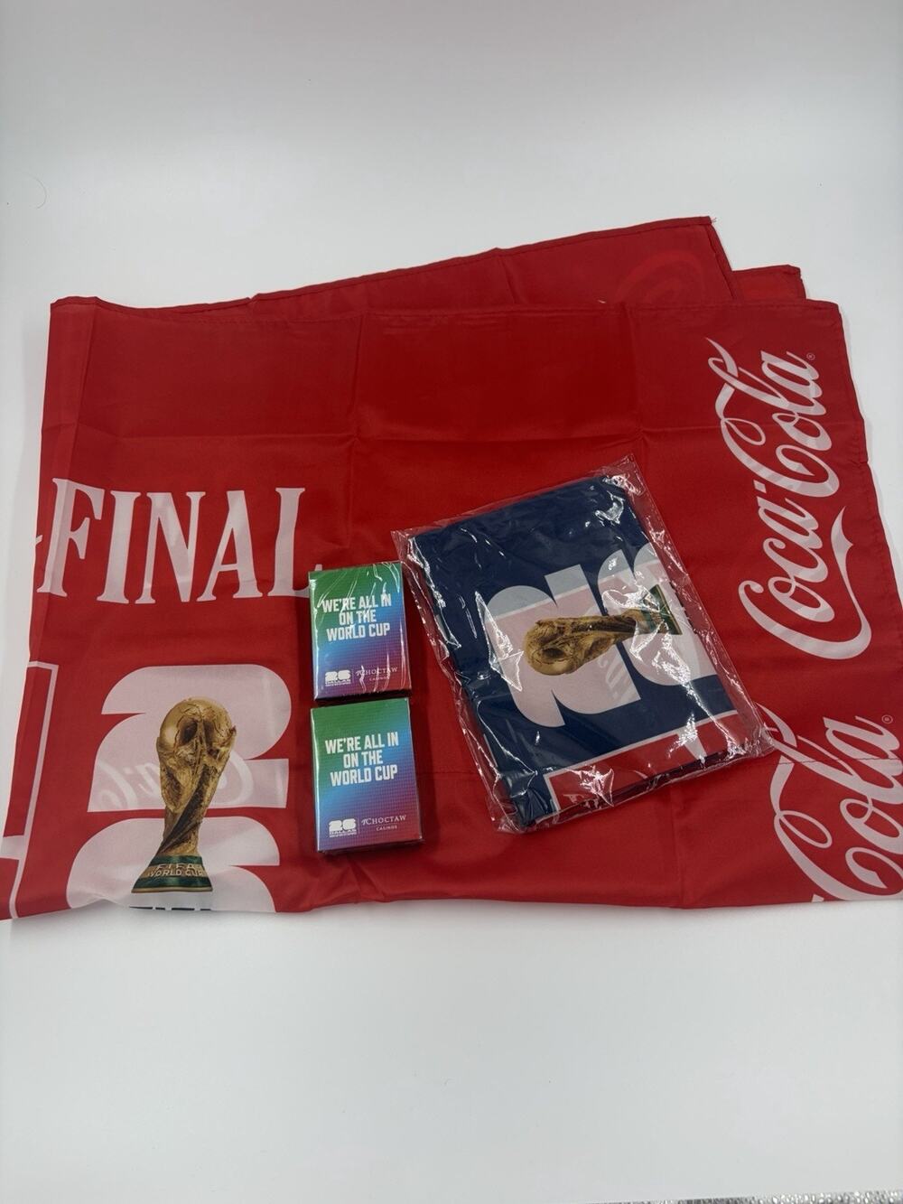 FIFA World Cup 2026 Dallas Promo Lot Coca-Cola Flag Scarf Choctaw Playing Cards